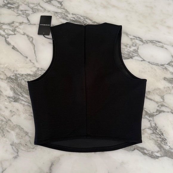 EA7 EMPORIO ARMANI Womans Gray GA Logo Stretch Tank Top MED/Sm, 3D2K6A - Picture 3 of 9